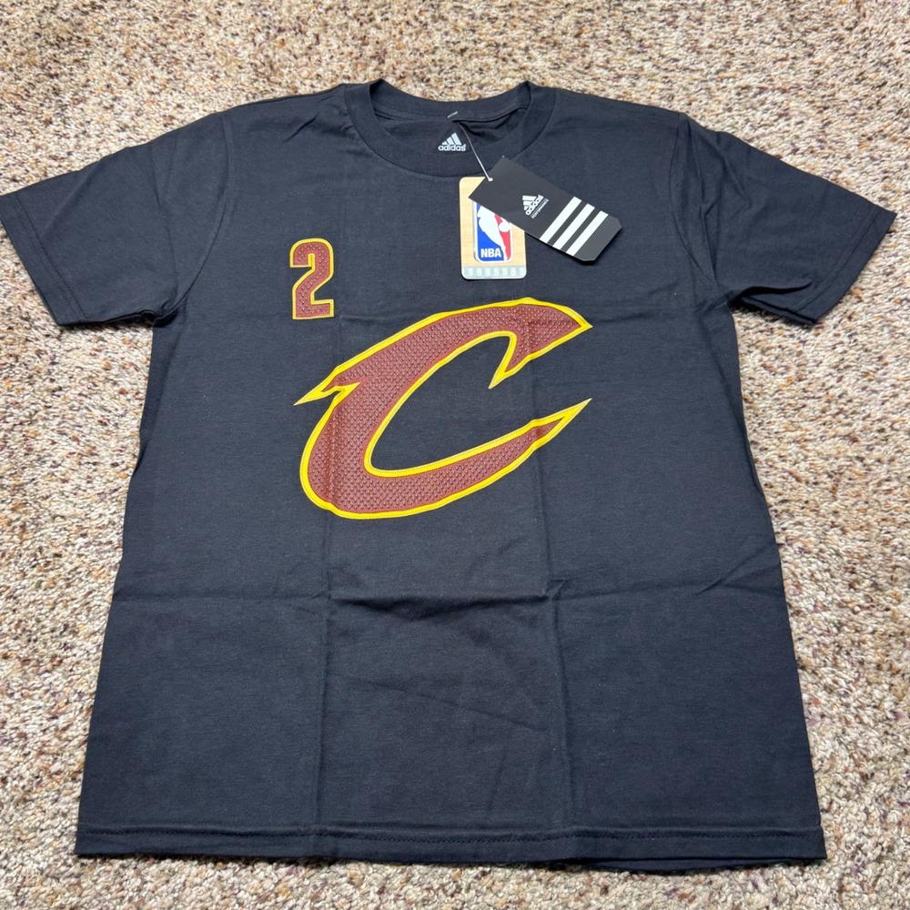 Adidas Cleveland Cavaliers Kyrie Irving 2 Kids T-Shirt Black Size M 10/12 New